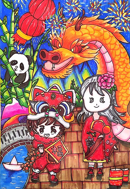 1725011376673101.jpg 小圖《過(guò)年》職工宋春艷之女蘇奕涵繪畫(huà)作品.jpg